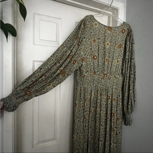 Spell x Free People Lady Untamed Gown XXL Long Sleeve V-Neck Maxi Dress Floral - Picture 7 of 13
